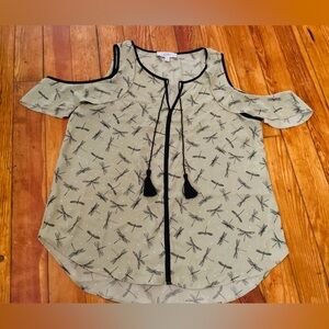 Women’s Libby Edelman Off The Shoulder Blouse Top Size L